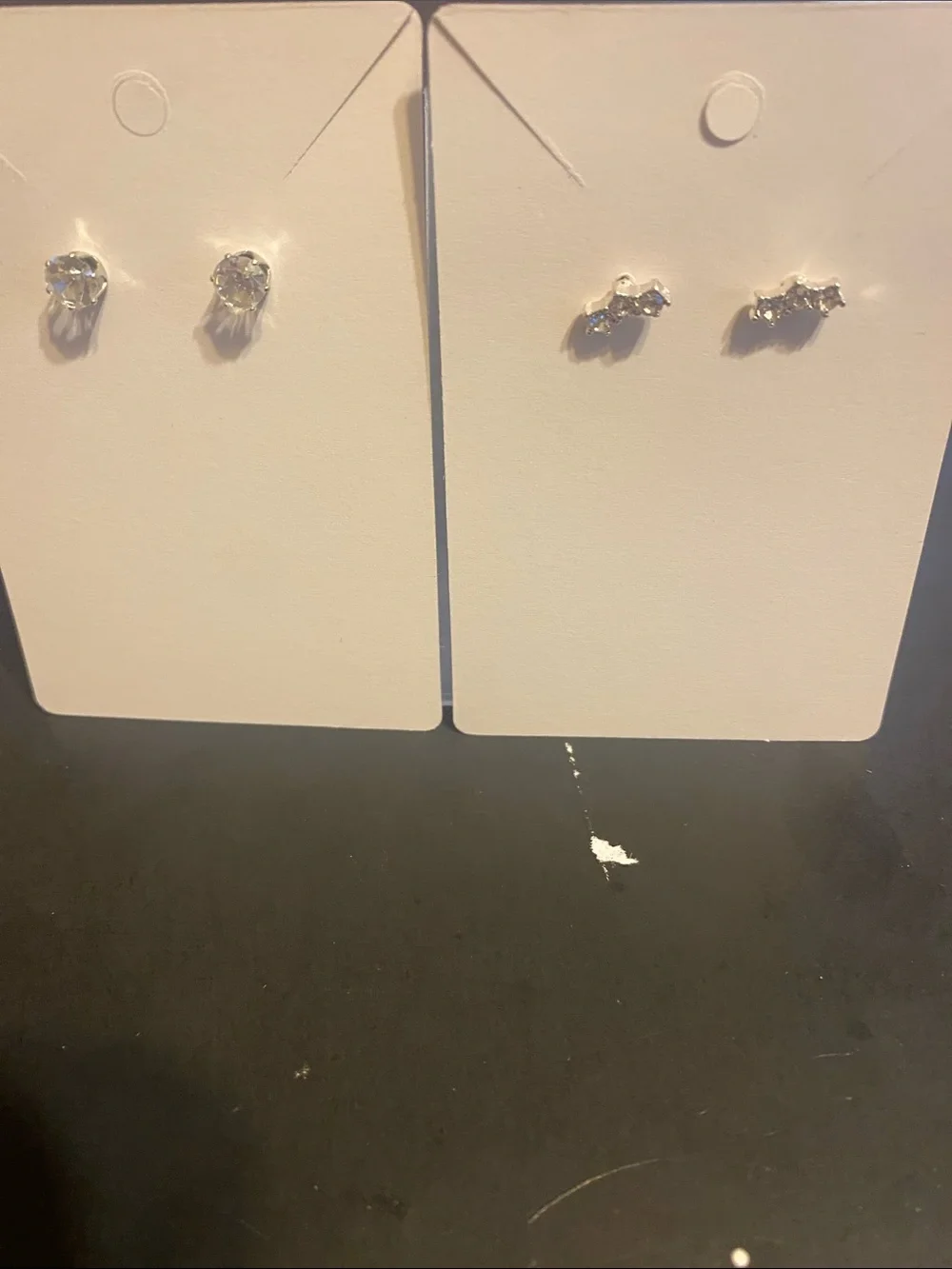 Classic Clear Crystal Stud Earrings - Pair